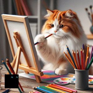 نقاشی گربه
